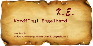 Korényi Engelhard névjegykártya